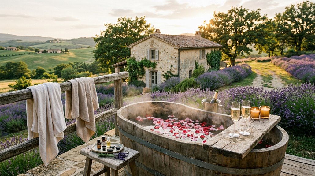 romantic countryside couples spa